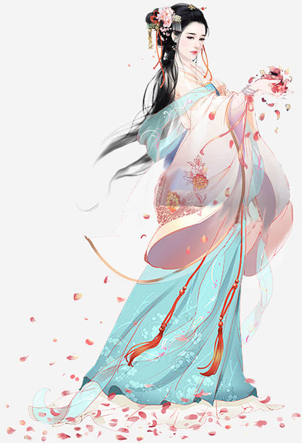古风立绘散花瓣女子【干货分享】分享一个高...