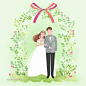 新婚婚礼浪漫场景插画PSD素材_VIP素材_乐分享素材网_psd素材_平面素材_png素材_免费素材_ppt模板_共享素材平台