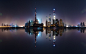 General 1920x1200 Shanghai China city cityscape skyscraper tower water sea reflection night lights building long exposure