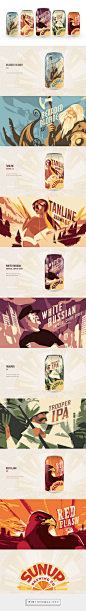 SunUp酿造公司 - 世界包装 - 创意包装设计画廊 -  http://www.packagingoftheworld.com/2016/08/sunup-brewing-co.html： 