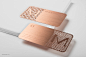 Luxury Rose Gold Metal Business Card With Brushed Finishing - Maxime