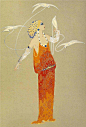 Art Deco(装饰艺术）画家 Erté。上世纪20年代著名的时装插画家Erté,他的作品除了标志性的Art Deco风格,还有神秘东方的异国元素，奇幻、多彩，充满想象。Erté的画作成为现在许多时装大师的灵感谬斯。