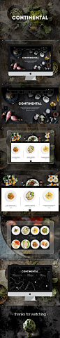 CONTINENTAL web cite for restaurant : The concept of the website for restaurant Continental