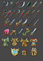 Weapons set by mozhiyaoe on deviantART