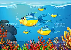 海底世界   - 源文件下载【酷图网】海底世界,水下世界,海底,海洋,海洋生物,海景,海洋背景,大海,卡通,插图