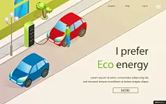 汽车 技术 动画片 网站 平面 生态 环保节能慈善公益插画绘画
