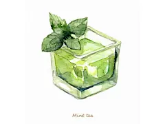 【小美食】水彩 手绘 绘画 插画  冰饮 饮品@北坤人素材