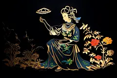 中国元素皮影戏传统文化摄影图