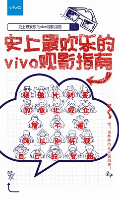 史上最欢乐的观影指南  vivo手机  新媒体  病毒海报 