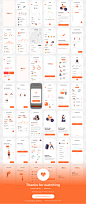 40屏健身锻炼在线教学健康膳食用户界面app设计ui套件模板下载_颜格视觉