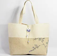 新款2013秋 艾洛青梅 新品手绘包女 手工棉麻布包单肩包 正品 原创 设计 代购  中國 - 想去