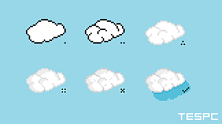 TESPC简单像素画-云朵绘制教程