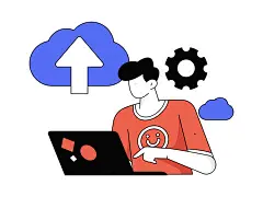 运营插画 | 图源免费EPS文件 |Flat vector illustration of business people operating work scene
