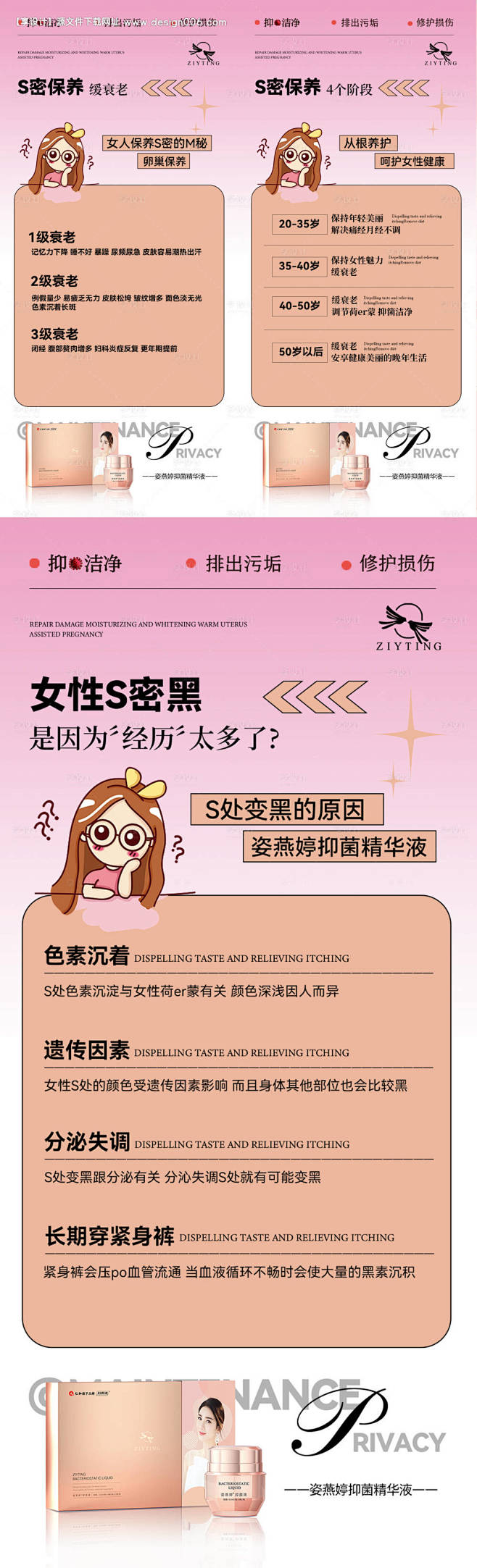 私护保养产品海报--源文件下载