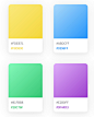 【30个时下流行的渐变配色都在这里了】渐变色彩那么多，哪些最为常用呢？Coolhue网站收录了30个常用的渐变配色，提供快速下载和获取CSS3色值，方便你制作精美的背景或者用于其它设计作品中。网站地址：webkul.github.io/coolhue/  #设计秀#  #设计神器# ​​​​