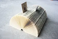 旧书籍手工 旧书本DIY制作图书名片盒