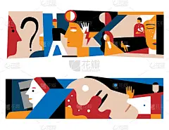心理学家抽象矢量插图