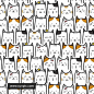可爱可爱的小宝贝猫小猫 插图插画 