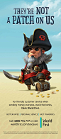 "Pirates of the High Fees" Campaign for WorldFirst Bank : We created these scruffy pirate characters for a marketing campaign for Worlds first bank and MercerBell in Australia