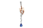 Chaumet 'Les Espiègleries de Chaumet' brooch with diamonds and tanzanite in white and rose gold