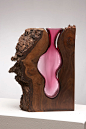Glass Vases Formed Within Wooden Enclosures by Scott Slagerman Studio : To explore the symbiotic relationship between two vastly different materials, LA-based artist Scott Slagerman in a collaboration with Jim Fishman created this elegant Wood & Glass