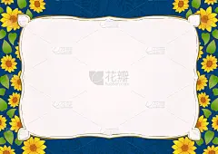 复古向日葵背景材料日本图案日田婚礼