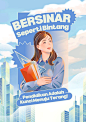 Poster Motivasi Belajar Ilustratif | Template Canva