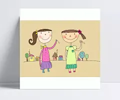 手绘打招呼小女孩时尚人物插画|PSD,PSD分层素材,绘画设计,卡通人物,漫画人物,人物插画,水彩人物,卡通人物,PSD分层素材,PSD素材