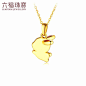 六福珠宝小兔黄金吊坠女足金吊坠珐琅工艺不含链定价GFA1TBP0067-tmall.com天猫
