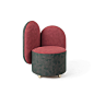 法国正品Maison Dada天鹅绒沙发椅脚踏凳子彩色餐客厅卧室工作室-淘宝网