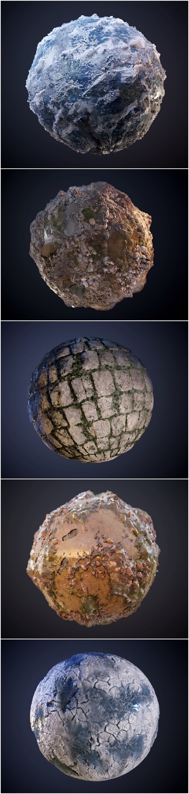 次世代游戏地表地面pbr材质贴图100种自然地面地表无缝贴图游戏美术