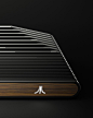 # Atari icon Layered LED Logo Matte Origami Red Rubber / Silicon Wood