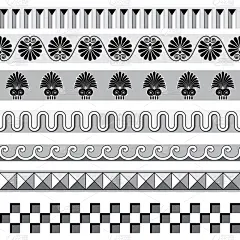 国境线,式样,边框,古典希腊,华丽的,传统,对称,几何形状,布置,弯曲