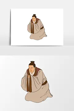 古代人物插画元素