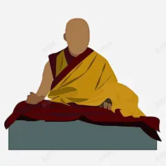 手绘打坐和尚高清素材 信仰 修行 和尚 宗教 手绘 打坐 禅 免抠png 设计图片 免费下载