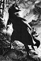 Bernie Wrightson, Frankenstein, 1983 : Берни Райтсон (Bernie Wrightson) начал работу над произведением Мэри Шелли на добровольном начале и это была работа для души. Художник вспоминает, что возвращался к неприкаянному чудовищу всякий раз, когда у него вып