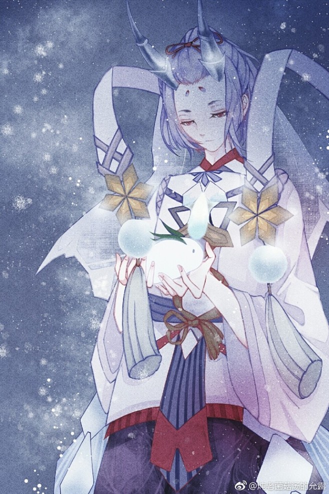 #阴阳师手游##雪童子# 摸一把~雪童子...