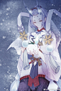 #阴阳师手游##雪童子# 摸一把~雪童子好可爱啊冷冰冰的小正太(日常的画女硬说男系列