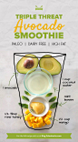 Avocado combines with tropical mango, coconut water and mint in this refreshing and creamy smoothie. With heaps of antioxidants and healthy fats, this green avocado smoothie curbs hunger and revitalizes you. Get the recipe here: http://paleo.co/avomangosm