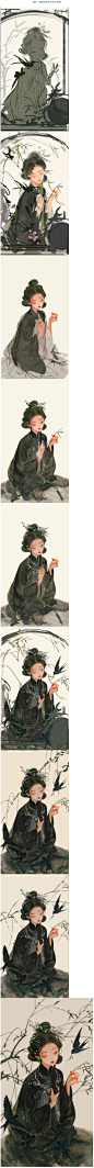 插画教程｜眠狼教你画古风美女子，步骤详细，太神了！