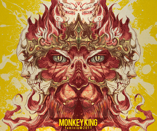 faminik  的插画 monkey ...