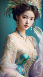 AI绘画 | 翡翠婀娜，古风羽毛下的御姐女王_艺术_细节_气质 : 翡翠婀娜让人仿佛在艺术的世界中遇见了一位真正的女王，勾起人们对于美和尊贵的向往。
AI绘画以其独特的技术，将古风羽毛下的御姐女王翡翠婀娜展现在人们面前。 让我们沉浸在AI绘画带来的艺术世界中，感受翡翠婀娜这位…