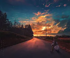 黄昏之时 | Ojmojizo - 原创作品 - 涂鸦王国插画