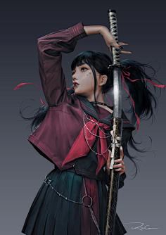 双刀姿势-花瓣网|陪你做生活的设计师 | 画画武士剑