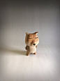 一位网友制作的藏狐木雕