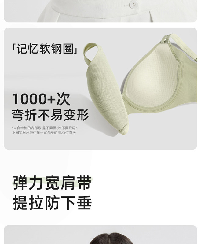 幸棉大胸内衣女薄款防下垂网纱透气软支撑提...