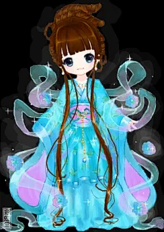 【彩虹堂】 ┇蓝衣Q版┇_看图_手绘古装手绘现代吧_百度贴吧