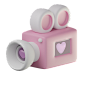 Wedding Video Camera 3D Icon
