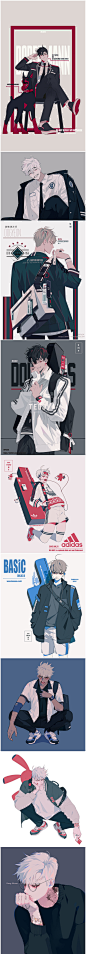 920 韩系男子插画病娇美男인플릭 INPLICK 手绘原画素材二次元-淘宝网