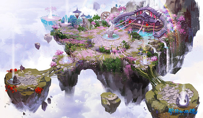 新倩女幽魂青丘玩法全新场景桃花祠原画首曝